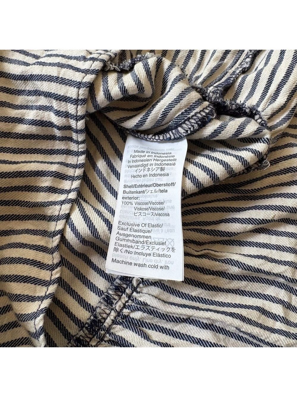 Madewell Blue and White Peplum Striped Blouse Size XS - Picture 4 of 6